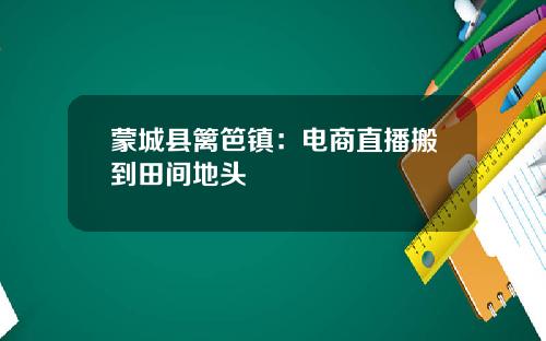 蒙城县篱笆镇：电商直播搬到田间地头