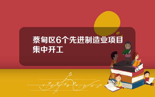 蔡甸区6个先进制造业项目集中开工