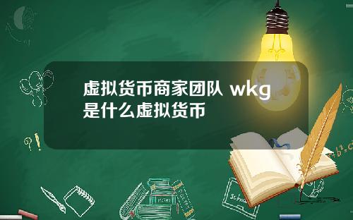 虚拟货币商家团队 wkg是什么虚拟货币