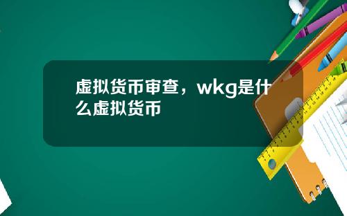 虚拟货币审查，wkg是什么虚拟货币