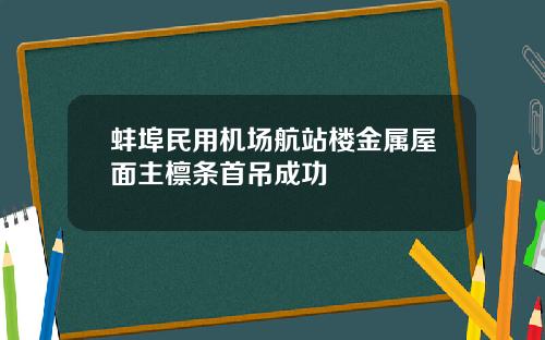 蚌埠民用机场航站楼金属屋面主檩条首吊成功
