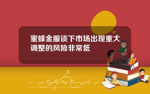 蜜蜂金服谈下市场出现重大调整的风险非常低
