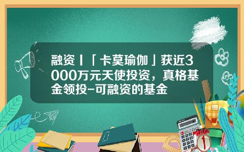 融资丨「卡莫瑜伽」获近3000万元天使投资，真格基金领投-可融资的基金