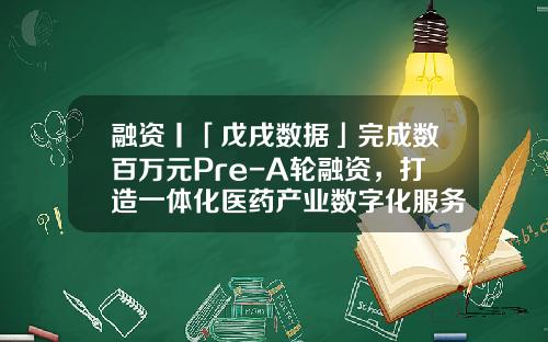 融资丨「戊戌数据」完成数百万元Pre-A轮融资，打造一体化医药产业数字化服务平台-股票资讯300937