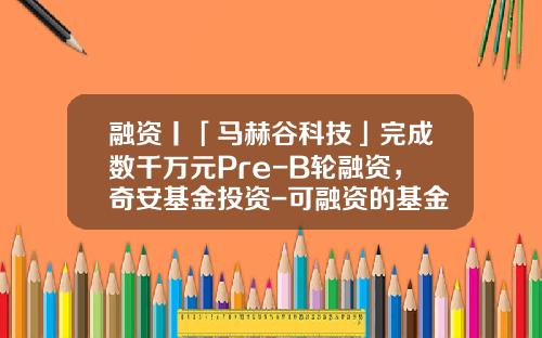 融资丨「马赫谷科技」完成数千万元Pre-B轮融资，奇安基金投资-可融资的基金
