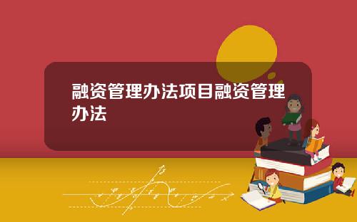 融资管理办法项目融资管理办法