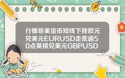 行情非美货币短线下挫欧元兑美元EURUSD走低逾50点英镑兑美元GBPUSD下挫约50点