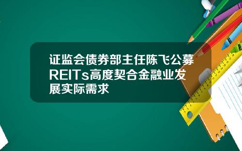 证监会债券部主任陈飞公募REITs高度契合金融业发展实际需求