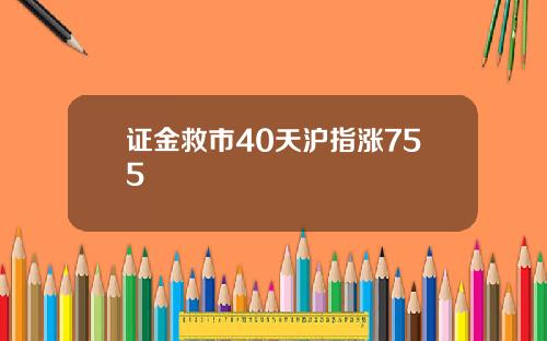 证金救市40天沪指涨755
