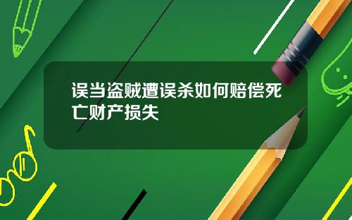 误当盗贼遭误杀如何赔偿死亡财产损失