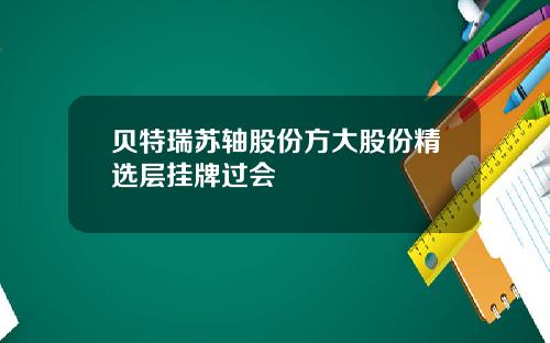 贝特瑞苏轴股份方大股份精选层挂牌过会