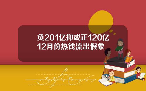 负201亿抑或正120亿12月份热钱流出假象