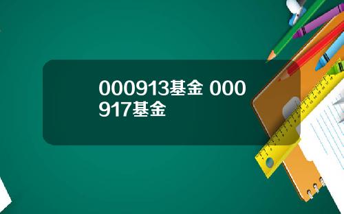 000913基金 000917基金