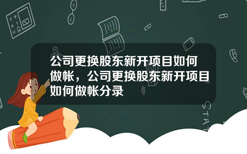 公司更换股东新开项目如何做帐，公司更换股东新开项目如何做帐分录