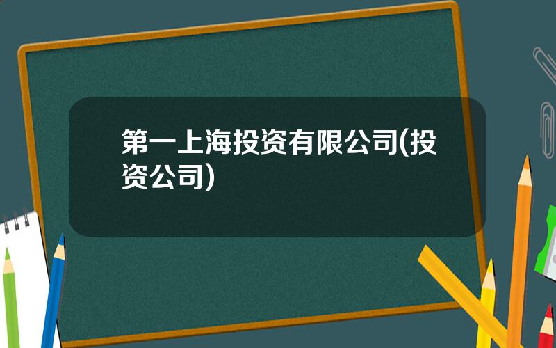 第一上海投资有限公司(投资公司)