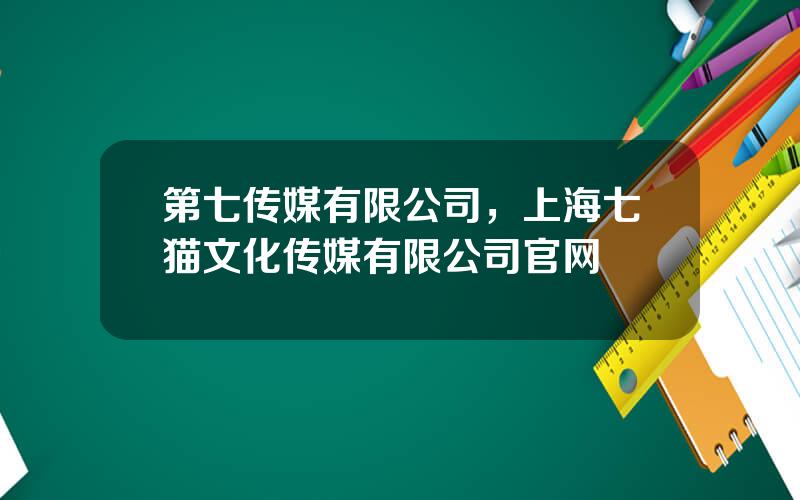 第七传媒有限公司，上海七猫文化传媒有限公司官网