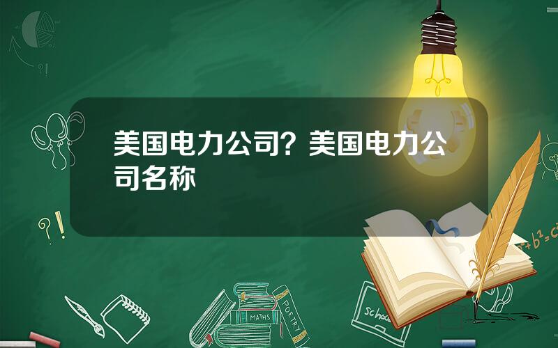 美国电力公司？美国电力公司名称