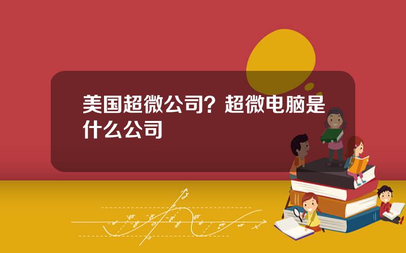 美国超微公司？超微电脑是什么公司
