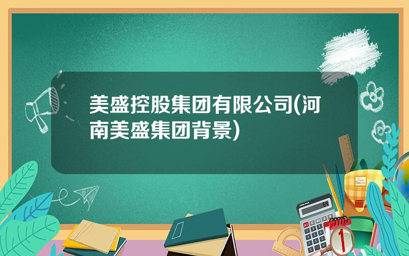 美盛控股集团有限公司(河南美盛集团背景)