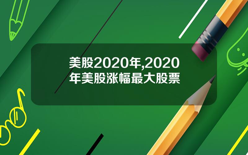 美股2020年,2020年美股涨幅最大股票