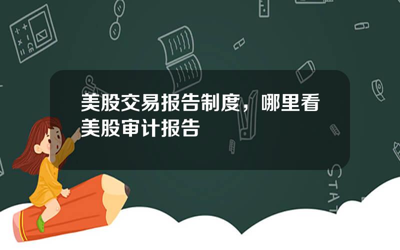 美股交易报告制度，哪里看美股审计报告