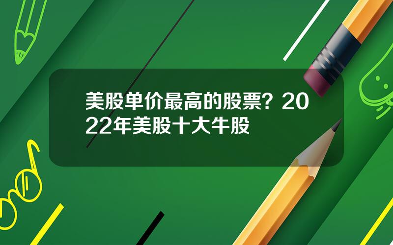 美股单价最高的股票？2022年美股十大牛股