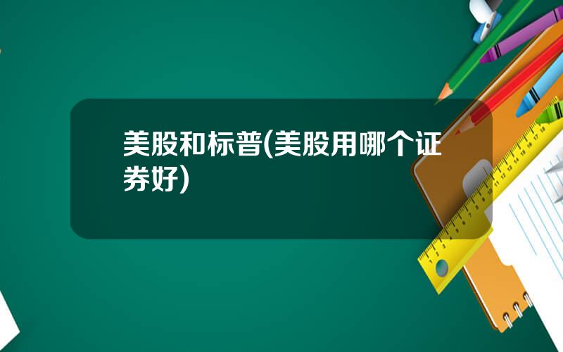 美股和标普(美股用哪个证券好)