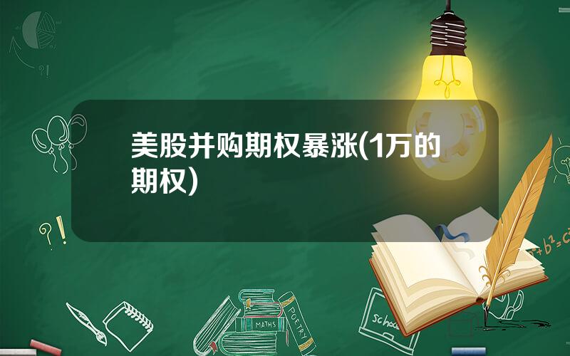 美股并购期权暴涨(1万的期权)
