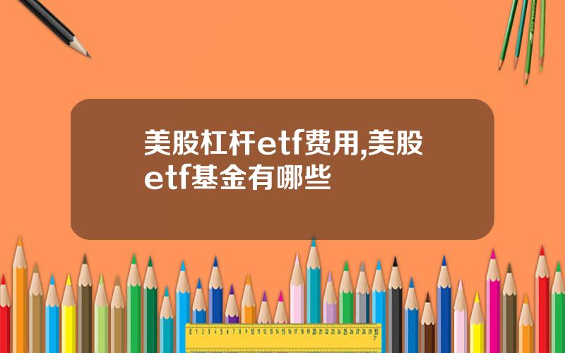 美股杠杆etf费用,美股etf基金有哪些