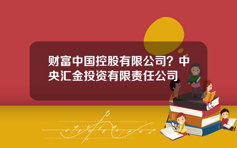 财富中国控股有限公司？中央汇金投资有限责任公司