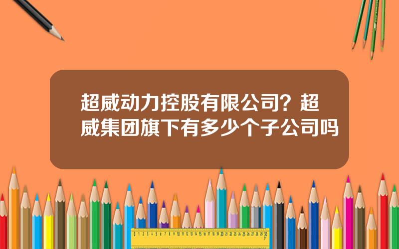 超威动力控股有限公司？超威集团旗下有多少个子公司吗